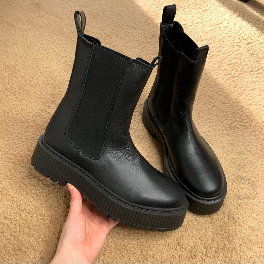 Roolee Biena leather ankle chunky boot